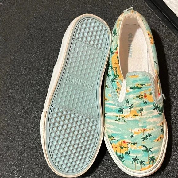 Old Navy Kids Slip-On Sneakers - Green and Orange - Picture 3 of 3